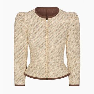 NWT Baybala Leighton Quilted Peplum Reversible Jacket